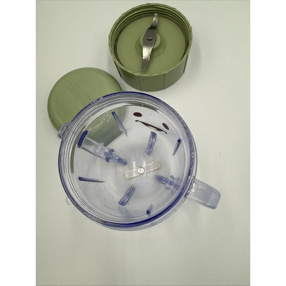 Baby Bullet Food Blender Processor Short Cup W/ Lid & Blade Replacement Parts
